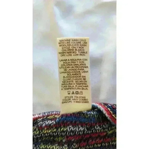 Faded Glory Women's Elbow Sleeve Double V Sweater Size XXL (20) Navy Combo NWOT - Picture 6 of 8